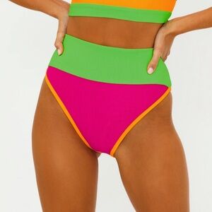 BEACH RIOT Emmy Bottom Neon Sunset Colorblock size Small